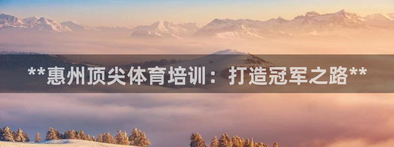 尊龙ag旗舰厅官网登录：**惠州顶尖体育培训：打造冠